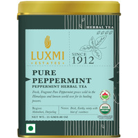 LUXMI Estates Purely Peppermint 25Gm Tin | Loose Leaves|Usda Certified Organic Herbal Tea | Mint Tea Best For Night Time