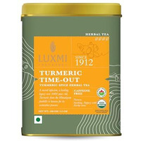LUXMI Estates Turmeric Time-Out Herbal Loose Tea - 100 Gm Pack | Certified Usda Organic Herbal Tea | Cardamom, Black Pepper Blend | Supports Healthy Inflammation Response | 50 Cups