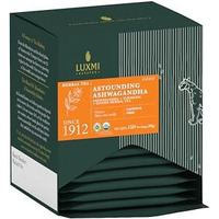 LUXMI Estates Astounding Ashwagandha Root Tea 15 Tea Bags (30Gm) Pack | Certified Usda Organic Herbal Eco-Conscious Tea Bags For Stress Support | With Turmeric, Ginger, Lemongrass & More