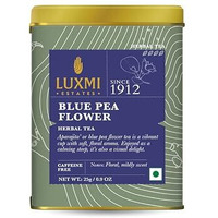 Luxmi Estates Blue Pea Flower Herbal Tea 25 gm Tin Caddy | USDA Certified Organic Herbal Tea | Caffeine-Free | Single Ingredient