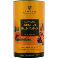 JIVIKA NATURALS Lakadong Turmeric | Latte, Kadha, Haldi Kadha, Turmeric Latte, Spice Mix, Turmeric Milk | Vegan, Herbal, Immunity, Non-GMO, Ayurveda, Superfoods, Pack of 1 (100 gm)