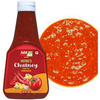 Add me Homemade Momos Chutney Spicy Schezwan Red Chilli Garlic Tomato Sauce Chatni 390 grams Squeeze Bottle