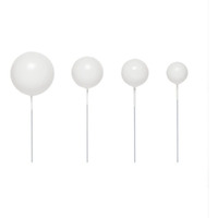 Royals Faux Ball Cake Topper (WHITE) |Cake Decorating Faux Ball Birthday Topper Fancy Cake Decor Ball | Cake Topper | Muffin Topper | Cup Cake Topper |