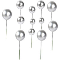 Royals Cake Ball Topper (silver)| Cake Decorating Faux Ball Birthday Topper Fancy Cake Decor Ball | Cake Topper | Muffin Topper | Cup Cake Topper |