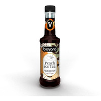 BEVARO Peach Ice Tea Syrup, 300 ml Contains Natural Tea Extracts, Gourmet Syrup for Cocktails, Mocktails, Iced tea, Mixers, Cold Brew, And other Beverages