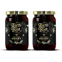 EarthRoot Wild Forest Honey, 1kg, (Pack of 2, 500g + 500g Bottle) 100% Pure and Natural.