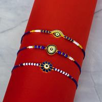 Canton Set of 3 Designer Rakhi for Brother with Chocolate Gift Hamper, Designer Rakhi with Roli Chawal, Dairy Milk & Greeting Card (Design-14, Pack of 3 Rakhi)