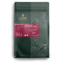 Luxmi Estates Organic Hibiscus Flower Loose Tea 250g (125 Cups) | Non-GMO Caffeine-Free | Cut & Sifted, Gluten Free, Non GMO, Great for Iced Tea and Hot Tea