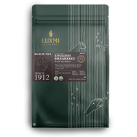 LUXMI Estates English Breakfast Tea 250 Gm Loose Leaf | A Tale Of Two Estates | USDA Certified Organic Tea | Smooth, Flavorful, Robust, High Caffeinated | Darjeeling & Assam Tea | 250 grams