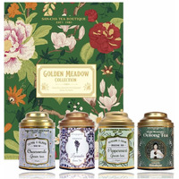 Sancha Tea Boutique, Golden Meadow Collection, Tea Gift Box, Chamomile Tea, Lavender Tea, Peppermint Tea & Oolong Tea, Finest Tea Selection, Tea Assortment Box
