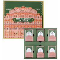 Sancha Tea Boutique, India Tea Journey Collection, Tea Gift Box, 6 Assorted Tea Hamper (Darjeeling Tea, Assam Tea, Nilgiri & Masala Chai, Rose Tea & Tulsi Tea) 150gm Loose Leaf Tea