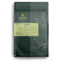 Luxmi Estates Citrus Sky Lemongrass Ginger Green Tea - 200gm Loose Leaf | Certified Organic Darjeeling Green Tea | Natural Lemon Balm Tea - Calming, Supports Digestion | Lemon Grass Leaves