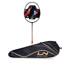 Li-ning Air-Force 78 G3 Carbon Fibre Unstrung Badminton Racket with Full Cover (78g, Black/Orange Red/Gold)