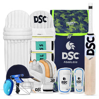 DSC Premium Complete Kit with Helmet Cricket Kit, Size - 5, Right Hand, Assorted