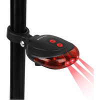 Strauss Bicycle Flash Tail Light with Laser, (Black)