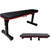 SNOWA Foldable Flat Travel Weight Bench for Multipurpose Fitness Exercise Gym Workout, Heavy Duty Bench for Home & Pro Gym Fold to 6 inch High (42 inch, Black) Weight Limit: 200 Kg