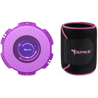 Spike Ab Twister Board Tummy Twister and Spike Slim Belt Pink for Abdominal Exercise Home Gym Equipment for Men and Women (Spike Tummy Twister + Spike Slim Belt Pink)