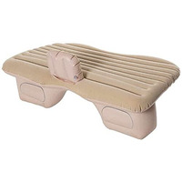 GoodHood Premium Car Air Mattress|Car Inflatable Bed with Electric Pump & 2 Air Pillow|Quick Inflatable Back Seat Bed|Travel,Trips,Camping,Picnic,Pool & Beach|Universal Fit|Beige