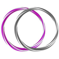 FitFix 36-Inch Collapsible Helix Dual Colour Traveller Hula Hoop - Portable Fitness Fun On-The-Go - Lightweight, Durable, and Versatile Exercise Hoop for Adults and Kids - Includes Carry Bag - Ideal for Exercise, Yoga, and Flow Arts - Perfect for Travel and Outdoor Workouts (Pack Of 2 Pcs)