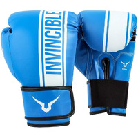 Invincible Tejas Fitness Training Synthetic Leather Boxing Gloves for Men & Women (Blue-White, 10 OZ)