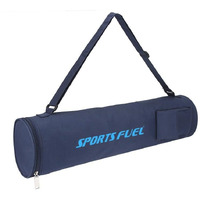 Sports Fuel Nylon Yoga Mat Cover with Adjustable Shoulder Strap Carry Bag | Water-Resistant, Durable, Pockets, Soft, Easy to Fold for Home Gym & Outdoor Workout | Men & Women (Blue)