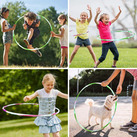 FitFix 30-Inch Dual-Color Collapsible Traveler Hula Hoops: Lightweight,Yoga, and Flow Arts Hoop for Adults and Kids - Includes Carry BagPortable Fitness for On-The-Go Fun! (Pack of 2)