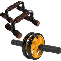 PRO365 Combo Home Gym Equipment Ab Roller and Push Up Bar Calisthenics Equipment, Multicolour, Pack of 2