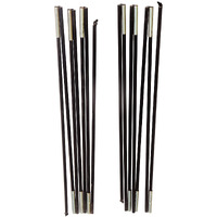 Inditradition Replacement Tent Pole Sticks for 2 Person Capacity Tents, Fiberglass Make (Black, 1 Pair, 6+6 Sticks, 135 Inches)