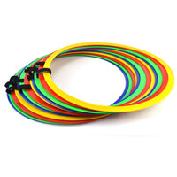 Fitfix Plastic Agility Speed Ring Ladder Set - 18  Multicolored Footwork Training & Speed Hurdles for Soccer, Football,Baseball,Home Gym Workouts | Set of 12 Rings with Velcro for Kids and Adults