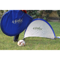 Fitfix Model Pop Up Goal 1 Pair- 2 ps Portable Soccer Goals with Carry Bag Long Life Durable Frame Quick Setup Easy Fold (120 x 80)
