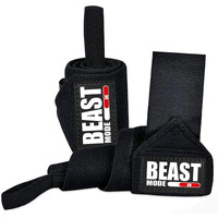 STEIGEN FITNESS Beast Mode Exercise Wrist Bands (Competition Grade) 22  Wrist Supporter for Gym, Gym Gloves, Wrist Band for Men Gym, Hand Grip (Black)