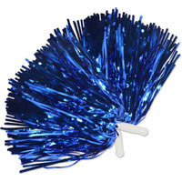 Amit Marketing Cheerleader Pom Poms | Soft Comfortable Handle Reusable | Waterproof | Rooter Shaker Toy | for Cheerleading, Celebrations, Sports Events, Party, Room dcor etc.  Pack of 2 (Blue)