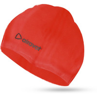 Airavat Basic Swim Cap, 001 Silicone Swim Cap, Comfortable Bathing Cap Ideal for Curly Short Medium Long Hair, Swimming Cap for Women and Men (Red)