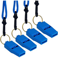 RightCare Windy 636 Sports and Training Pea Less Whistles- Used by Professionals (Pack of 4)-Blue