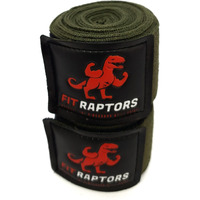 FitRaptors Cotton Boxing Hand Wrap with Thumb Loop for Men & Women Gym Accessories and Fitness Support Gloves Straps with Premium Velcro for Better Stability and Grip (3 Meters, Army Green)