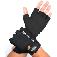 Wearslim Premium Workout Weight Lifting Fingerless Gym Gloves for Training, Exercise, Fitness Workout Hand Grips Exercises - Black (Size- S)