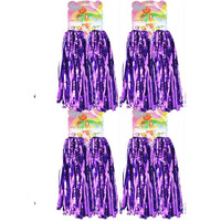 Amit Marketing Cheerleader Pom Poms | Soft Comfortable Handle Reusable | Waterproof | Rooter Shaker Toy | for Cheerleading, Celebrations, Sports Events, Party, Room dcor etc.  Pack of 2 (Violet)