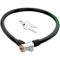 KONIO Heavy Duty Helmet Lock Anti-Theft Multipurpose Iron Cable Safety Lock (Green Line)
