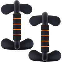 ALISS Push Up Bars Gym Exercise Equipment Fitness 1 Pair Pushup Handles With Cushioned Foam Grip and Non-slip Sturdy Structure Push Up Bars for Men & Women (Color-Orange, Size- Free)