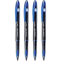 uni-ball Air UBA188M 0.5mm Roller Ball Pen | Waterproof Bold Ink | Water & Fade Resistant | Long Lasting Smudge Free Ink | School and Office stationery | Blue Ink, Pack of 4