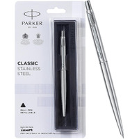 Parker Classic Stainless Steel Chrome Trim Ball Pen| Ink Color - Blue | Gift For Employees | Unique Gifts For Entrepreneurs