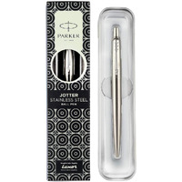 Parker Jotter Stainless Steel Chrome Trim Ball Pen | Ink Color - Blue | Perfect For Employees | Unique Gifts For Entrepreneurs