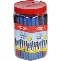 Nataraj GCM 100 Pcs Jar | Comfortable Grip | Non-fading ink | Smooth Writing | Hexagonal shape for better grip | Fun Writing | Use for Student & Office person |Pack of 100 Pens