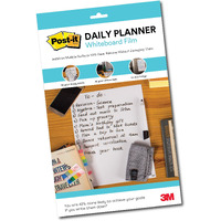 Post-It Wood 3M Dry Erase Writing Surface | Super Sticky, Removes Without Residue | White, 7" X 11" | Pack of 2 | for Students and Work from Home
