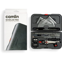 Camlin Scholar Pro Geometry Box - 12-Piece Set | Premium Geometry Box Kit for School kids | Ideal for Learning and Precision | Pack of 1