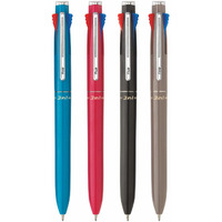 Flair 3 in 1 Retractable Ball Pen | 3 Ink Colors in One Pen | Multi Use Pen for Pleasant Writing Experience | Effortless Writing with Sleek Clip Design | Blue, Black & Red Ink, Pack of 4