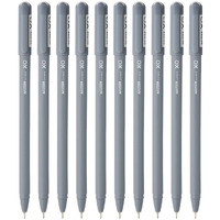 Hauser Xo Ball Pen Box Pack | Tip Size 0.7 Mm | Sleek Body & Minimalistic Design | Matt Finish | Solid Body Type | Low Viscosity Ink | Ultra Durable Tip | Black Ink, Set Of 10 Pcs