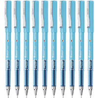 Hauser Sonic 0.55mm Gel Pen Box Pack | Attractive Foiled Body | Stylish Metal Clip | Refillable & Waterproof Gel Ink | German Technology For Smooth & Effortless Writing | Blue Ink, Set of 10 Gel Pens