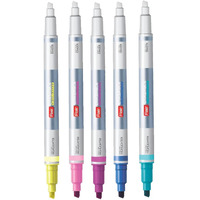 FLAIR Creative Series Erasable Chisel Point 1 to 4 mm Highlighter Blister Pack | Easily Erase What You Highlight | Non Toxic & Safe of Childrens | Set of 5 Different Shades