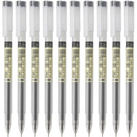 FLAIR Glass 0.6mm Gel Pen | Water Proof Ink For Smooth Flow System | Low-Viscosity Ink For Smudge Free Writing | Quick Dry Ink | Transparent Body With Fine Tip | Black ink, Pack of 10